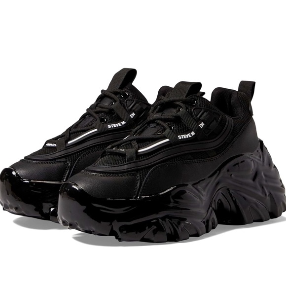 Steve Madden Shoes - Steve Madden Women's Ecker Sneaker, black sneakers for women,